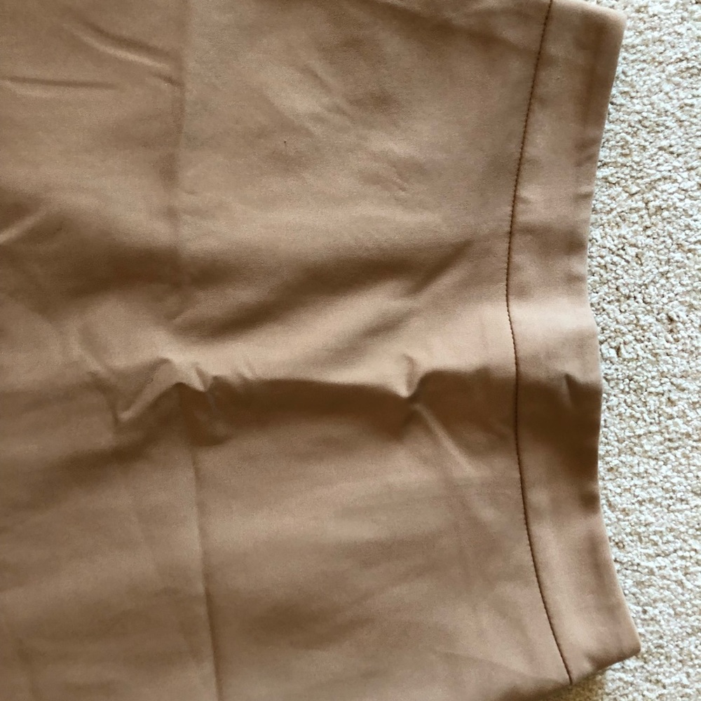 Express Beige Tan Camel Solid Back Zip Flare A Li… - image 2